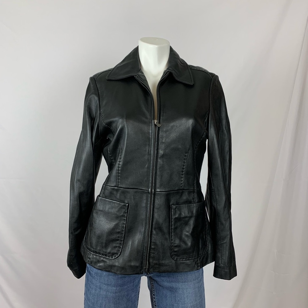 Vintage leather Reilly Olmes leather fitted jacket sz S